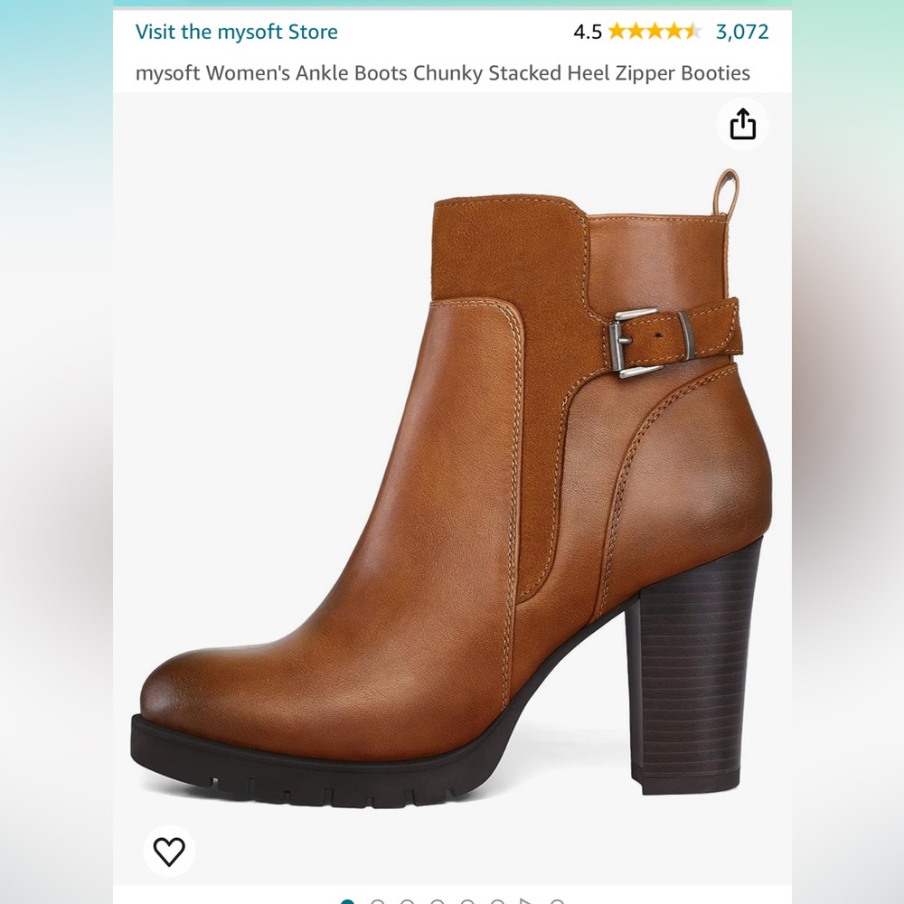 New in Box Mysoft Women’s Ankle Boot - Brown 7.5